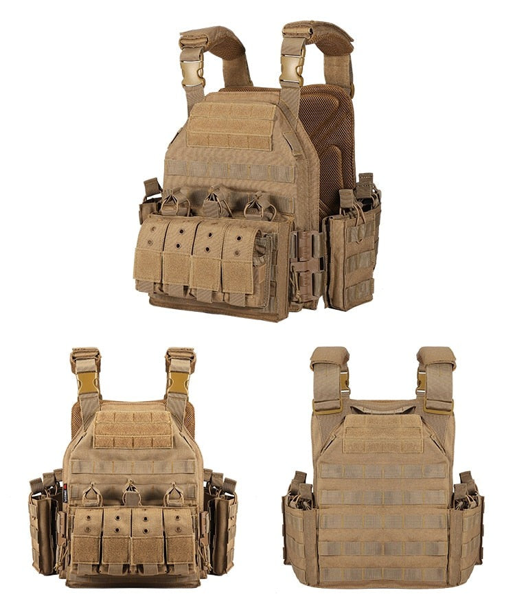 Plate Carrier Tactical Vest Adjustable for Accessories