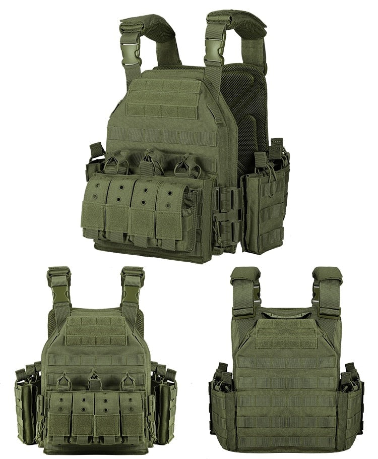 Plate Carrier Tactical Vest Adjustable for Accessories