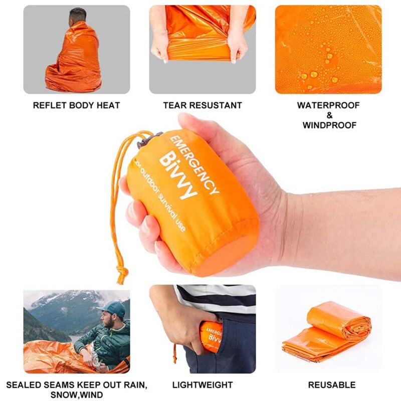 Compact Emergency Survival Sleeping Bag Portable Waterproof