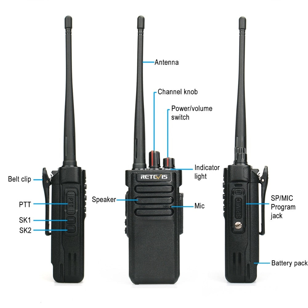 RETEVIS RT29 10W Récepteur radio longue portée (IP67 étanche)