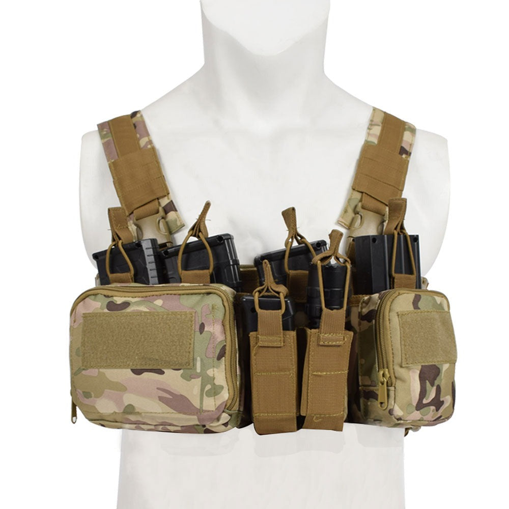 Gilet tactique Military multipoches avec Holster Molle System
