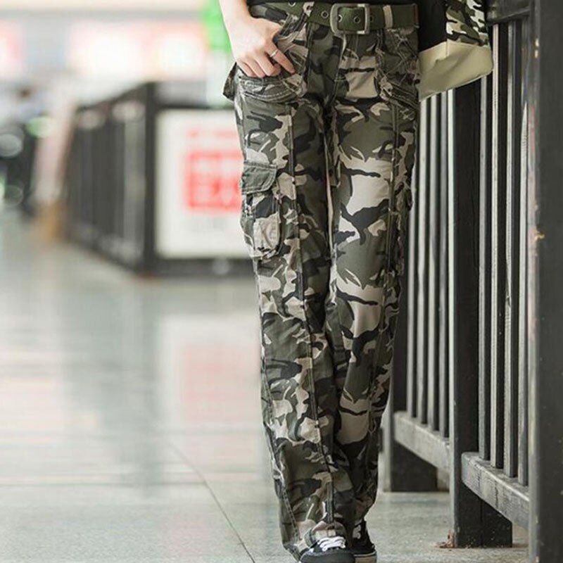 Women Casual Military Camouflage Cargo