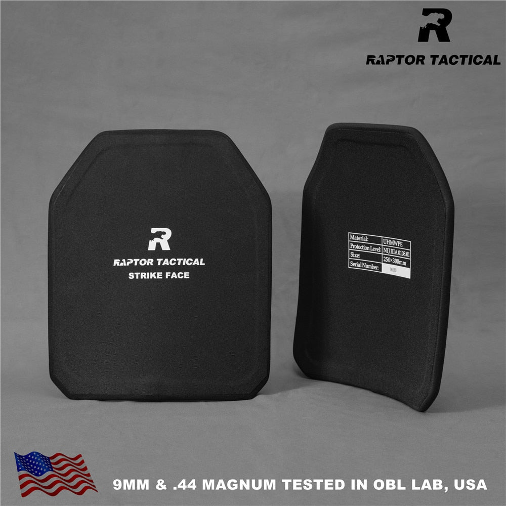 RAPTOR Level 3 Bulletproof Plates Ballistic (Pad 10x12 inches)