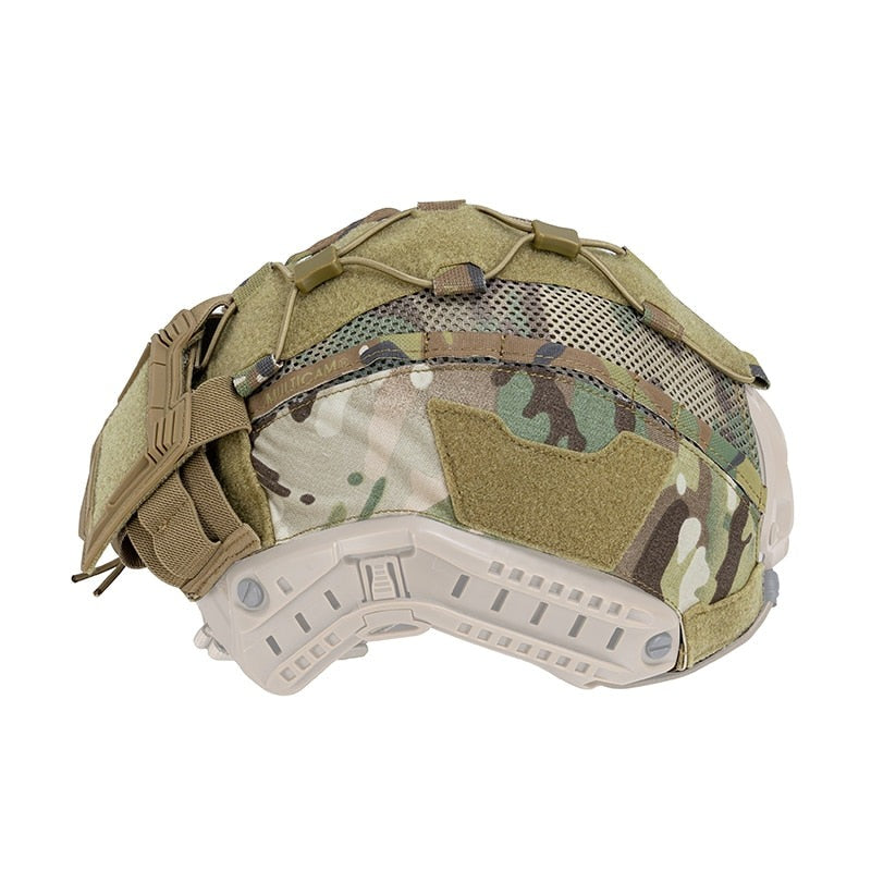 Tactical Helmet Cover For Military Helmet with NVG Battery Pouch (Size M / L)