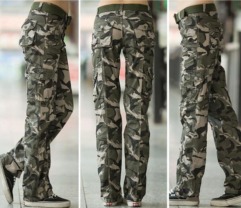 Women Casual Military Camouflage Cargo
