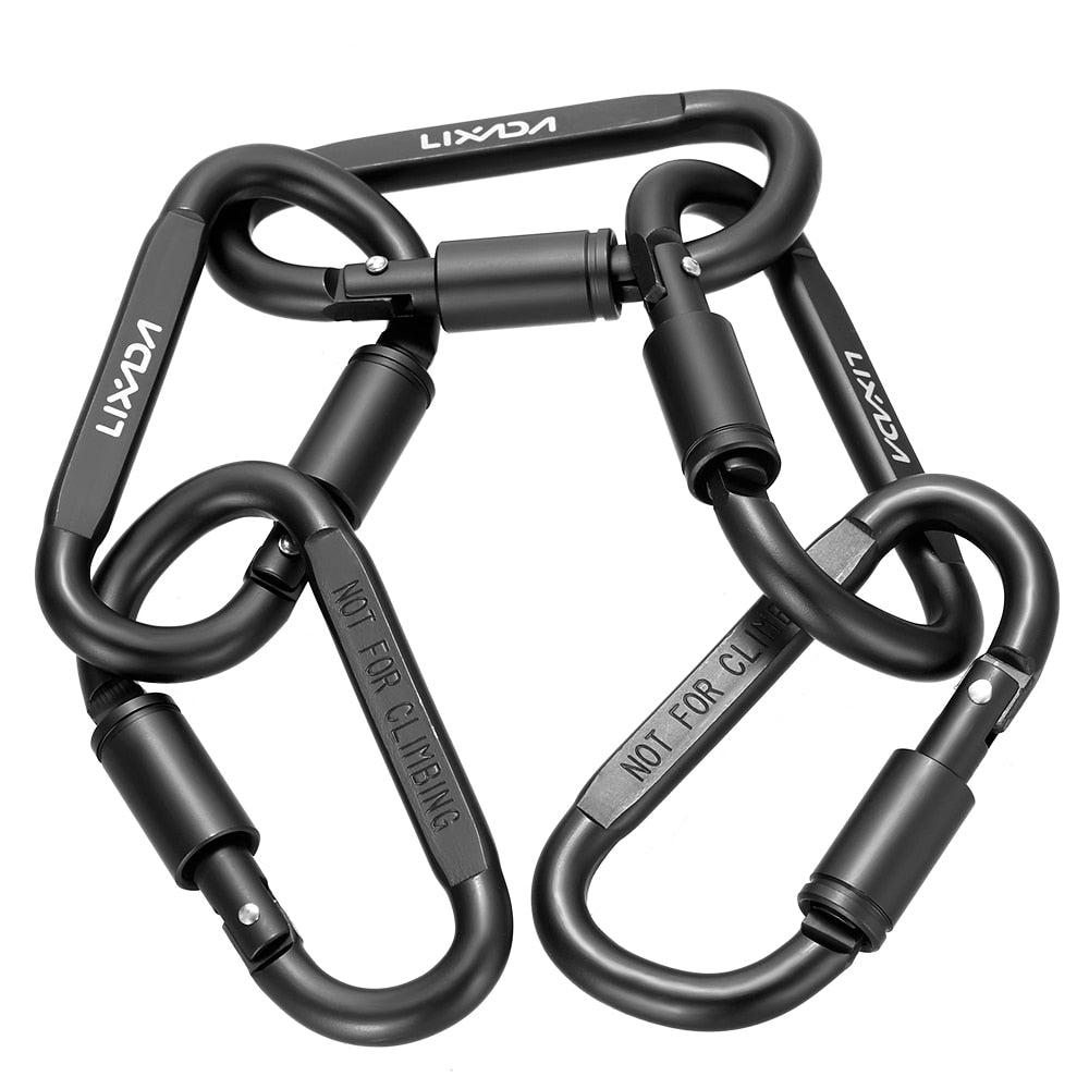 Survival D-ring Locking Carabiner Clip Set (9 PCS)